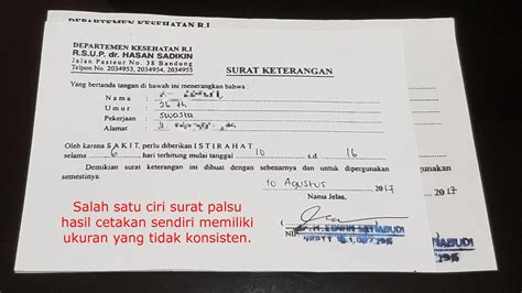 Surat Dokter Palsu Koleksi Gambar