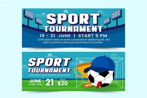 Football tournament sport event banner design template simple and ...