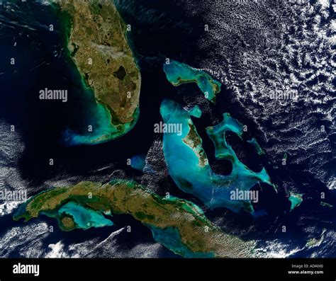 The Bahamas, Florida, and Cuba, satellite image Stock Photo - Alamy