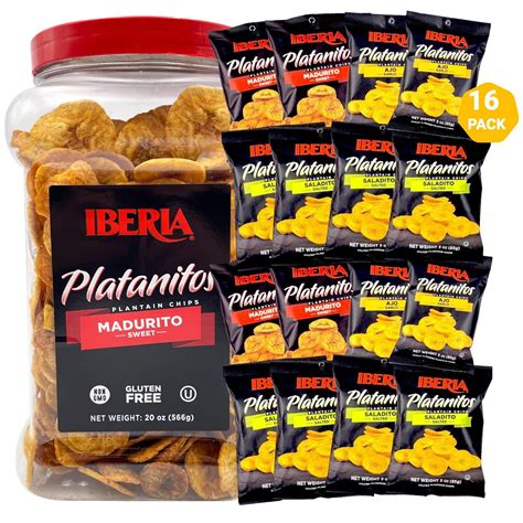 Amazon Iberia Plantain Chips Variety 8 Salted 4 Naturally Sweet