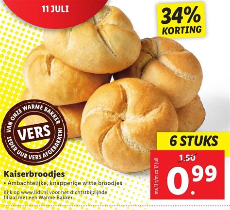 Kaiserbroodjes Aanbieding Bij Lidl