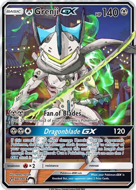 Grenji Gx Greninja Genji Custom Overwatch Pokemon Card Pokemon