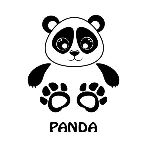 Silueta De Oso Panda De Ilustraci N Vectorial Vector Premium