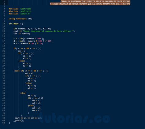 Sentencia If Else Visual C El Mayor Numero Formado Tutorias Co