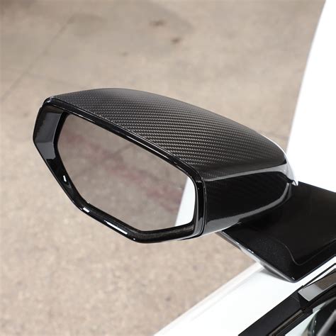 Real Carbon Fiber Side Rearview Mirror Cover Caps Trim For Corvette C8