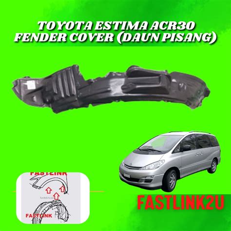 Toyota Estima Non Aeras Model Acr30 2000 Fender Cover Liner Protector Daun Pisang 100 New Baru