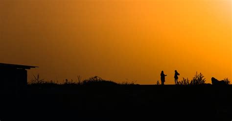 Silhouette of People During Sunset · Free Stock Photo