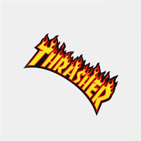 Thrasher Magazine - 6" Flame Logo Sticker - Yellow – Welcome Skate Store