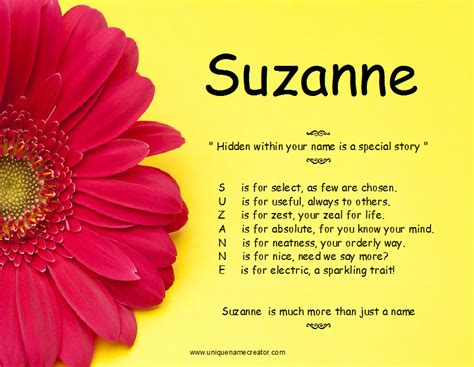 Suzanne | Unique Name Creator