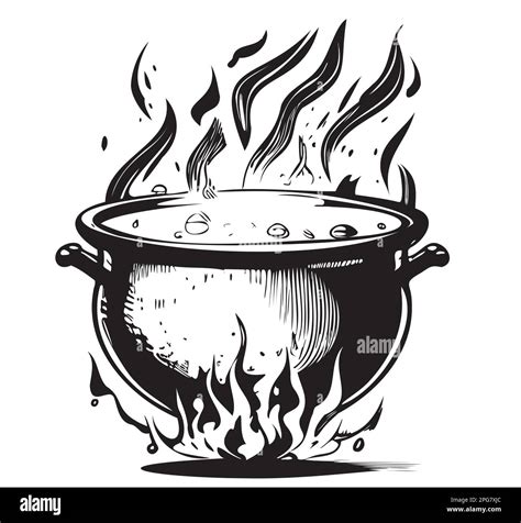 Vintage Witch Cauldron Illustration Hi Res Stock Photography And Images