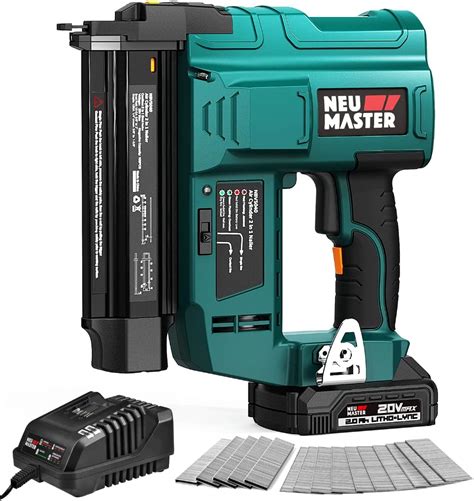 NEU MASTER Nail Gun Battery Powered 18 Gauge 2 In 1 Cordless Brad