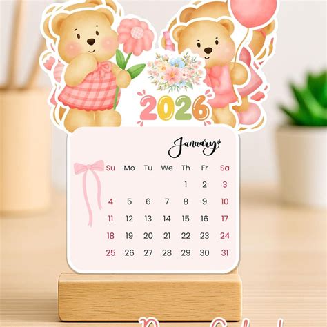 teddy bears calendar  etsy