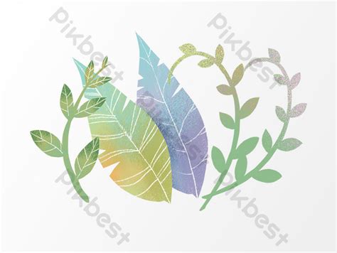 Commercial Drawing Watercolor Green Leaf Vine Plant PNG Images | PSD ...