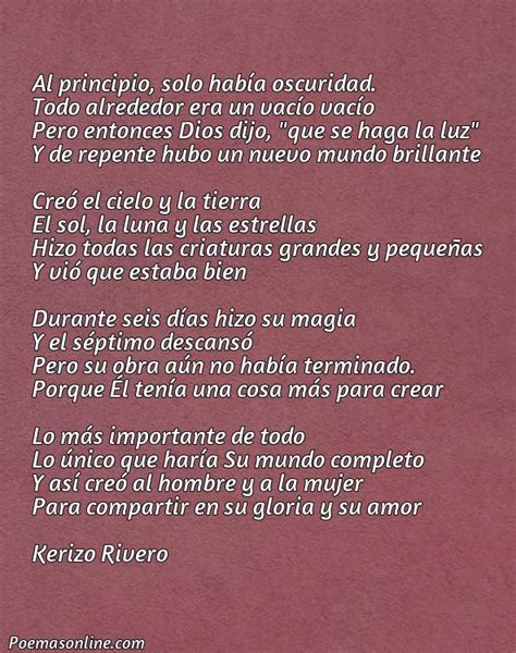 5 Poemas sobre la Creación de Dios 10 o 15 Líneas - Poemas Online