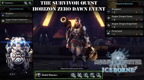 MHW Iceborne Horizon Zero Dawn The Survivor Event Adept Stormslinger