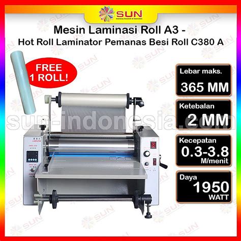 Mesin Machine Laminasi Laminating Roll Panas Dingin Mesin