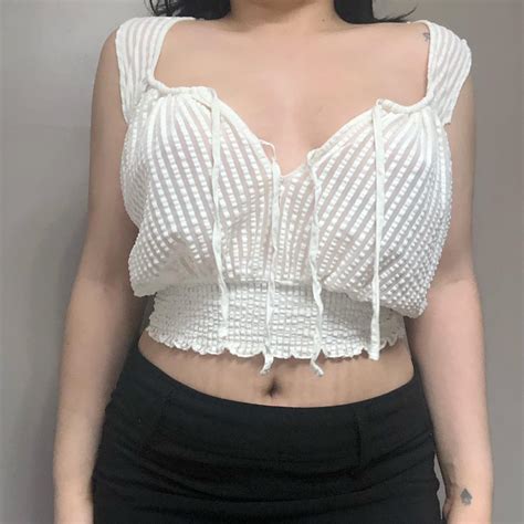 Urban Outfitters Milkmaid Sheer White Cottagecore Depop