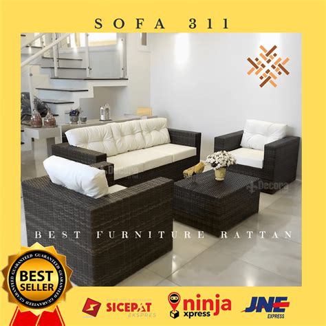 Jual Set Kursi Sofa Bangku Korsi Duduk Teras Malas Santai Rotan