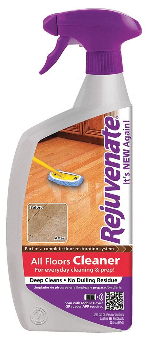 REJUVENATE Floor Cleaner, Liquid, 32 oz, Bottle, 32 oz RTU Yield per ...