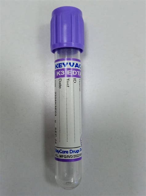 Keyvac Violet Vacuum Blood Collection Tube PET At Rs 2 25 Piece In