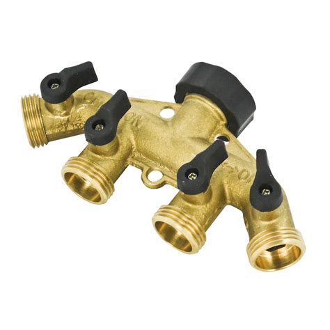 Project Source 4 Way Brass Water Shut Off Valve Connector 8864 Réno Dépôt