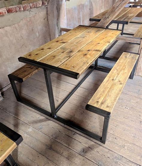 20 Black Pipe Picnic Table The Urban Decor