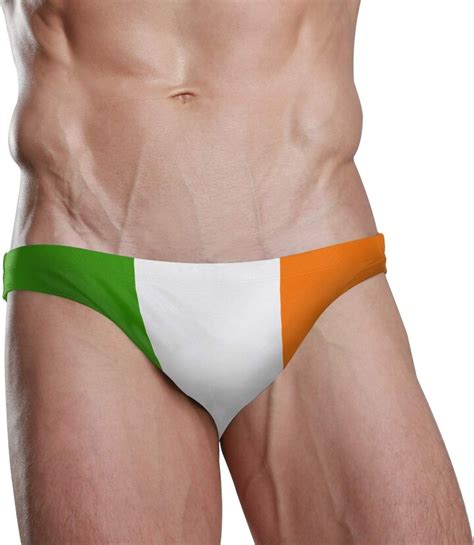 Zzkko Men Swim Brief Bikini Flag Of Ireland Beach Bikini For Men Swim Underwear Xl Shopstyle
