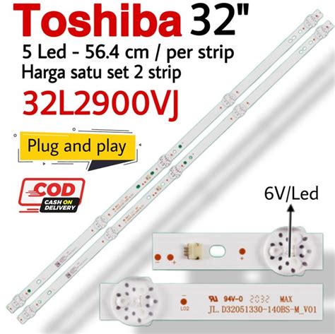 Jual Backlight Tv Toshiba 32L2900VJ 32L2900 Lampu BL Led Tv Toshiba 32