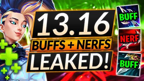 New Patch Leaked Champion Buffs And Nerfs Item Changes Lol