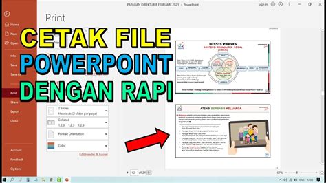 Cara Mudah Mencetak File Microsoft Powerpoint Supaya Rapi Youtube