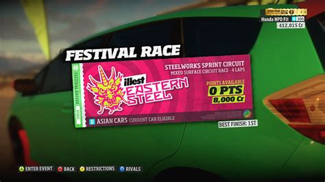 Forza Horizon 1 Illest Eastern Steel Festival Race In A Honda Hpd Youtube