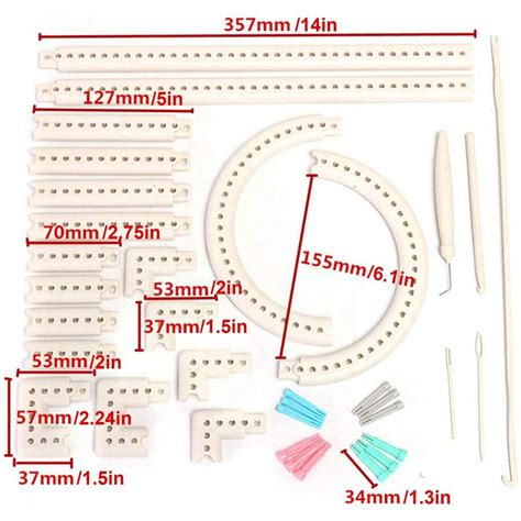 Set Multifunctional Loom Knitting Kit With Sparse Pegs Crochet Hook