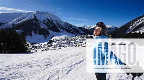 Berwang Tyrol Austria Winter Shooting Ski Snow Model Panorama