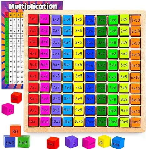 Montessori Multiplikationsbrett Multiplikationstafel Holz Enth Lt