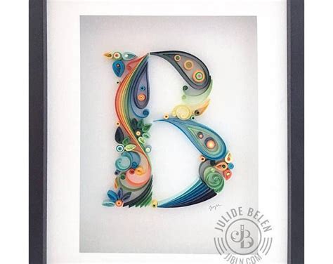 Jjbln Quilled Paper Art By Julide Belen Capital Letter B Quilled