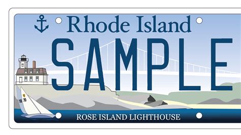 RI charity license plates with Newport County lighthouses