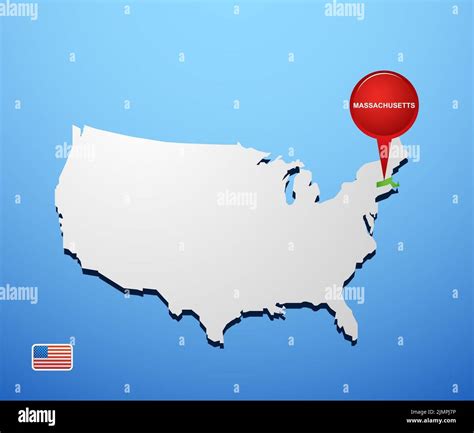 massachusetts  usa map stock photo alamy