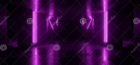 Sci Fi Futuristic Neon Laser Electric Cyber Glowing Bunker Purple