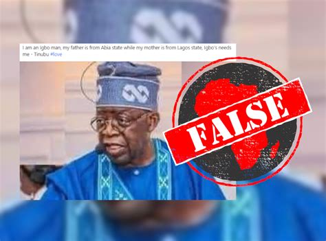 No Nigerian Presidential Candidate Bola Tinubu Didnt Say He Was An