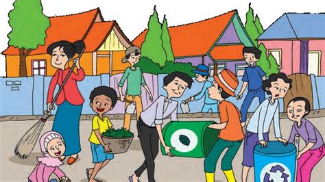 detail gambar kartun tolong menolong koleksi nomer