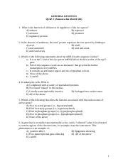 Quiz 3.docx - GENERAL GENETICS QUIZ 3 Answers due March 5th 1. What is the function of ...