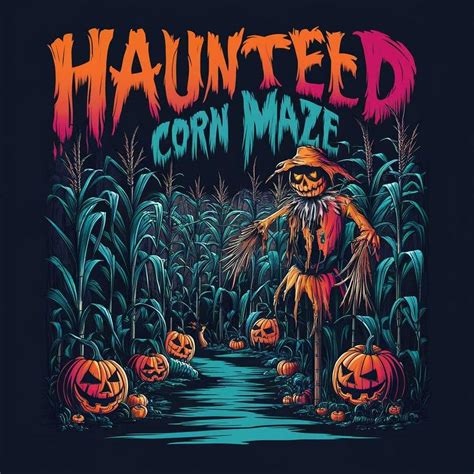 Entry 406 By Skarts707 For Vibrant Haunted Corn Maze And Scarecrow