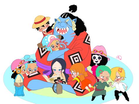Jinbe with with his little crew :) : r/OnePiece