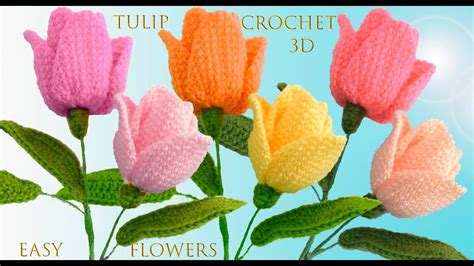 Como Hacer Tulipanes A Crochet En Punto D Paso A Paso Tejido