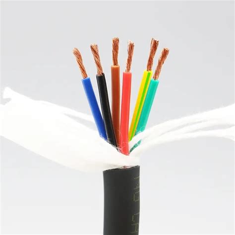 Trvv Black 5 6 7 8 Cores Flexible Electric Cable Strand Copper Core PVC