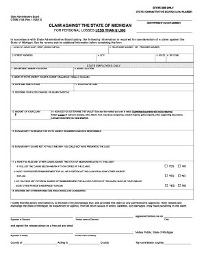 2023 Form MI DTMB 1104 Fill Online Printable Fillable Blank PdfFiller