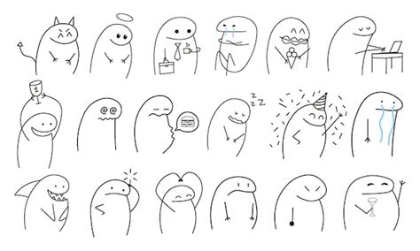 Premium Vector Vector Illustration Flork Meme Set