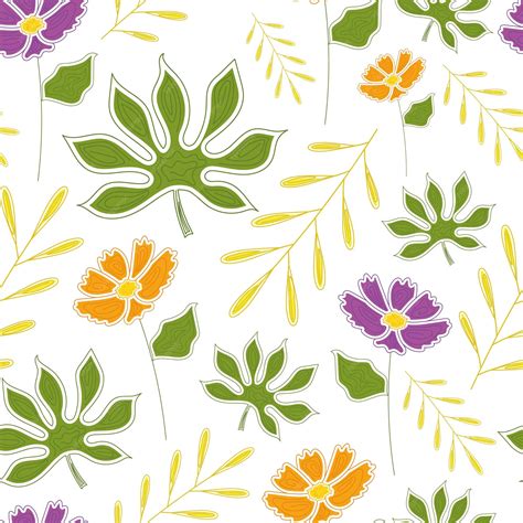 Premium Vector | Colored floral pattern background Wallpaper Vector