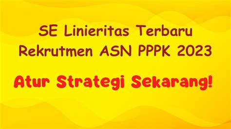 Selamat Linieritas Kualifikasi Akademik Seleksi PPPK 2023 Atur