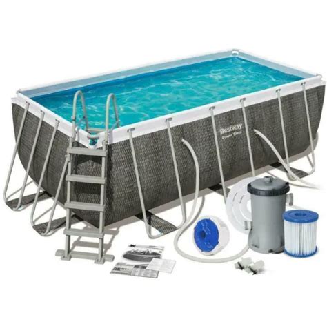 Bestway Power Steel Piscina Fuori Terra Rettangolare L